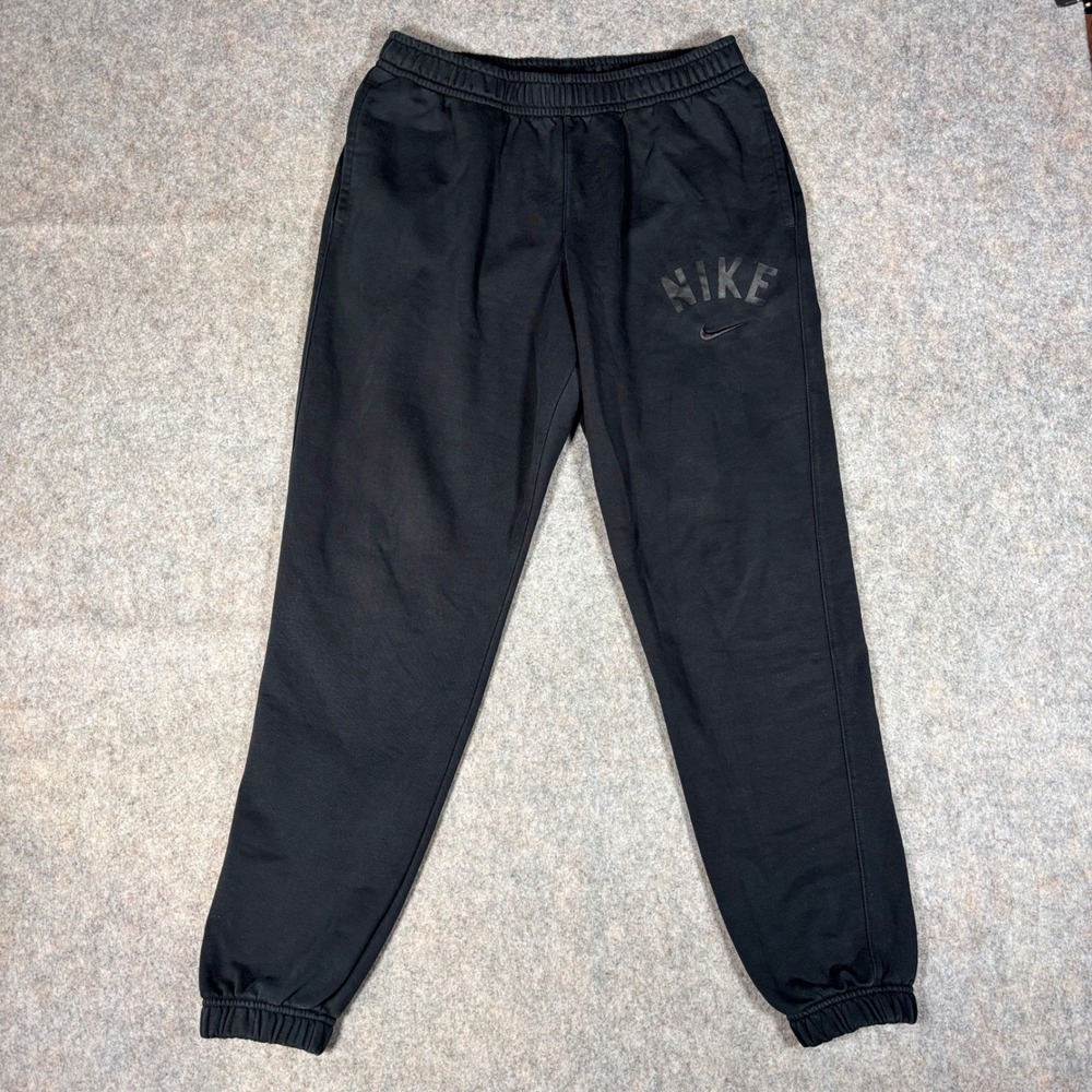 Nike Dri-FIT Joggers Mens Large Black Fleece Graphic Sweatpants FV9946-010 NSW